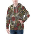 Men's Allover Print Zip-Up Hoodie - Steel Roses