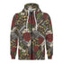 Men's Allover Print Zip-Up Hoodie - Steel Roses