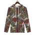 Men's Allover Print Zip-Up Hoodie - Steel Roses