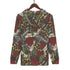 Men's Allover Print Zip-Up Hoodie - Steel Roses