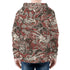 Men's Allover Print Zip-Up Hoodie - Dragon