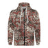 Men's Allover Print Zip-Up Hoodie - Dragon