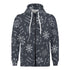 Men's Allover Print Zip-Up Hoodie - Vikingskagr