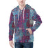 Men's Allover Print Zip-Up Hoodie - Runes (Purple)