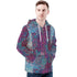 Men's Allover Print Zip-Up Hoodie - Runes (Purple)