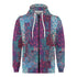 Men's Allover Print Zip-Up Hoodie - Runes (Purple)