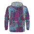 Men's Allover Print Zip-Up Hoodie - Runes (Purple)