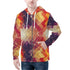 Men's Allover Print Zip-Up Hoodie - Runes (Red)