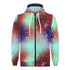 Men's Allover Print Zip-Up Hoodie - Runes (Teal)