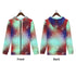 Men's Allover Print Zip-Up Hoodie - Runes (Teal)