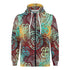 Men's Allover Print Zip-Up Hoodie - Runes (Yellow)