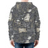 Men's Allover Print Zip-Up Hoodie - Blackbeard's Ghost