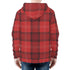 Men's Allover Print Zip-Up Hoodie - Red Plaid