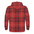 Men's Allover Print Zip-Up Hoodie - Red Plaid