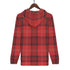 Men's Allover Print Zip-Up Hoodie - Red Plaid