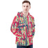 Men's Allover Print Zip-Up Hoodie - Urban Art