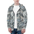 Men's Allover Print Zip-Up Hoodie - Urban Grunge