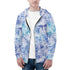 Men's Allover Print Zip-Up Hoodie - Fingerprints