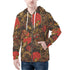 Men's Allover Print Zip-Up Hoodie - Crimson Sky