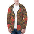 Men's Allover Print Zip-Up Hoodie - Crimson Sky