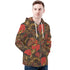 Men's Allover Print Zip-Up Hoodie - Crimson Sky