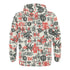 Men's Allover Print Zip-Up Hoodie - Kanji