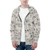 Men's Allover Print Zip-Up Hoodie - Vintage Newsprint