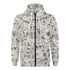 Men's Allover Print Zip-Up Hoodie - Vintage Newsprint