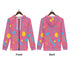 Women's Allover Print Zip-Up Hoodie - 1984 Pink