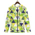 Women's Allover Print Zip-Up Hoodie - Tropical Triangles