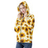 Women's Allover Print Zip-Up Hoodie - Sunflower Swirls