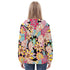 Women's Allover Print Zip-Up Hoodie - Flower Power