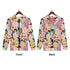 Women's Allover Print Zip-Up Hoodie - Flower Power