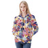 Women's Allover Print Zip-Up Hoodie - South Beach