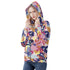 Women's Allover Print Zip-Up Hoodie - South Beach