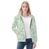 Women's Allover Print Zip-Up Hoodie - Fresh Ferns