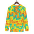 Women's Allover Print Zip-Up Hoodie - Geometric Neon in Citrus