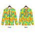 Women's Allover Print Zip-Up Hoodie - Geometric Neon in Citrus