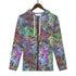 Women's Allover Print Zip-Up Hoodie - Graffiti