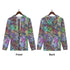 Women's Allover Print Zip-Up Hoodie - Graffiti