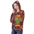 Women's Allover Print Zip-Up Hoodie - Japanese