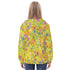 Women's Allover Print Zip-Up Hoodie - Bohemian Blossoms