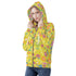 Women's Allover Print Zip-Up Hoodie - Bohemian Blossoms