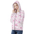 Women's Allover Print Zip-Up Hoodie - Cherry Blossoms