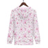 Women's Allover Print Zip-Up Hoodie - Cherry Blossoms