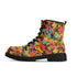 Men's Black Outsole Leather Boots - Splatter