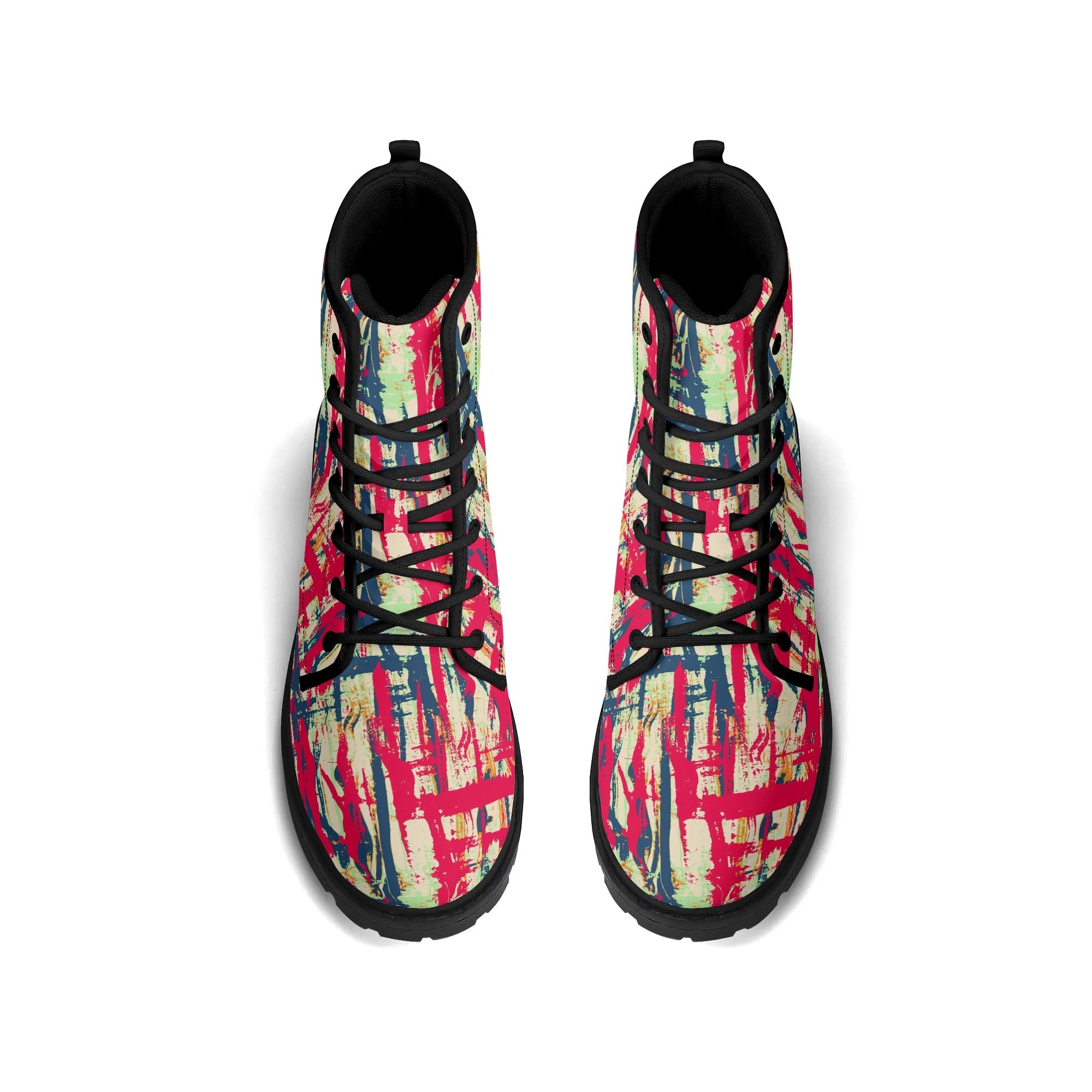 Men's Black Outsole Leather Boots - Urban Art