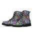 Women's Black Outsole Leather Boots - Graffiti