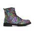 Women's Black Outsole Leather Boots - Graffiti