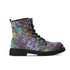 Women's Black Outsole Leather Boots - Graffiti